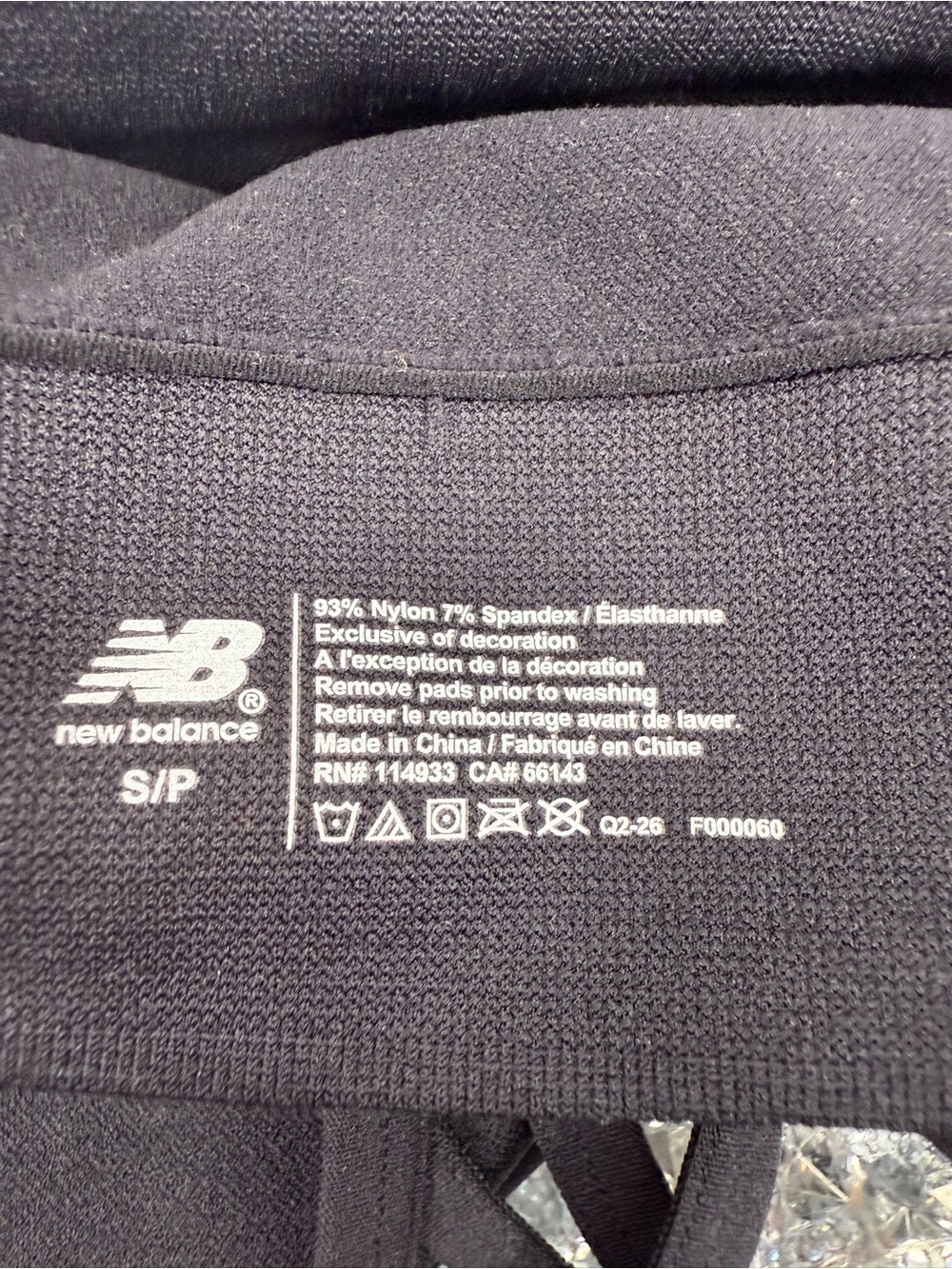 New Balance Black Crisscross Strappy Sports Bra - Picture 6 of 9